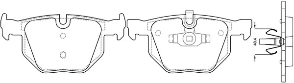 Kit de plaquettes de frein, frein à disque SB BP32092