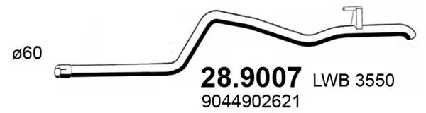 Tuyau d'échappement ASSO 28.9007