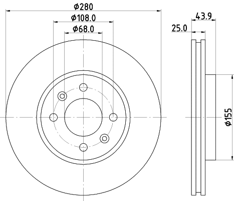 Disque de frein PAGID 53009