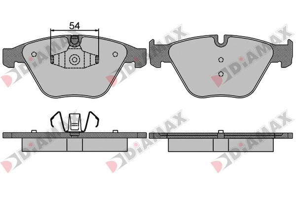 Kit de plaquettes de frein, frein à disque DIAMAX N09471