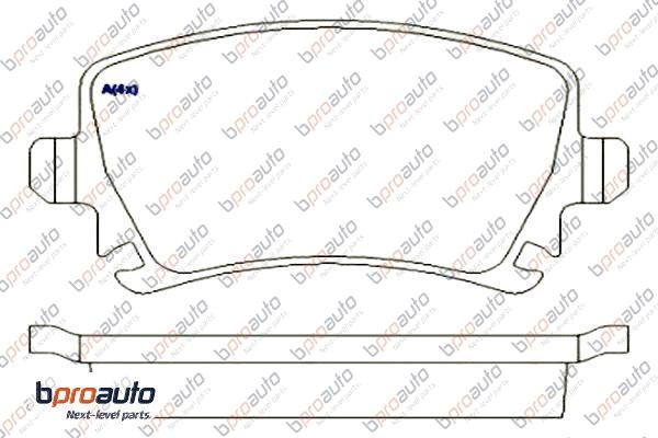 Kit de plaquettes de frein, frein à disque BPROAUTO 1BP30983AA