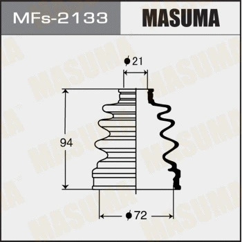 Jeu de joints-soufflets, arbre de commande MASUMA MFs-2133
