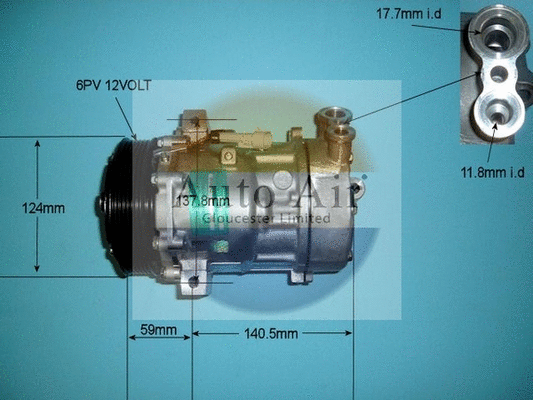 Compresseur, climatisation AUTO AIR GLOUCESTER 14-1215