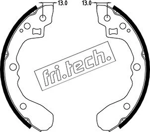Jeu de mâchoires de frein fri.tech. 1049.154