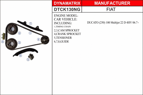Kit de distribution par chaîne DYNAMATRIX DTCK130NG