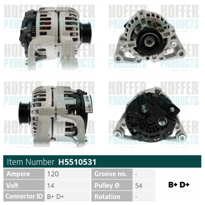Alternateur HOFFER H5510531