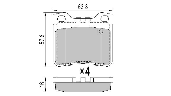 Kit de plaquettes de frein, frein à disque FREMAX FBP-0742