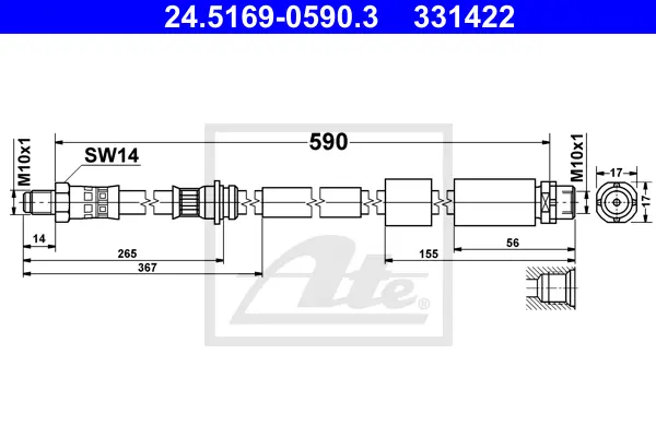 Flexible de frein ATE-APAC 24.5169-0590.3