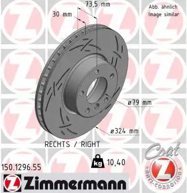 Disque de frein ZIMMERMANN 150.1296.55