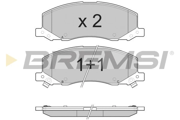 Kit de plaquettes de frein, frein à disque BREMSI BP3378