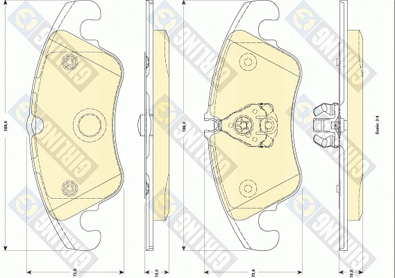 Kit de plaquettes de frein, frein à disque GIRLING 6118331