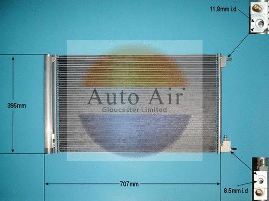 Condenseur, climatisation AUTO AIR GLOUCESTER 16-0011