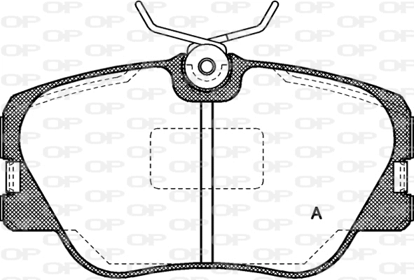 Kit de plaquettes de frein, frein à disque OPEN PARTS BPA0189.00