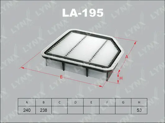 Filtre à air LYNXAUTO LA-195