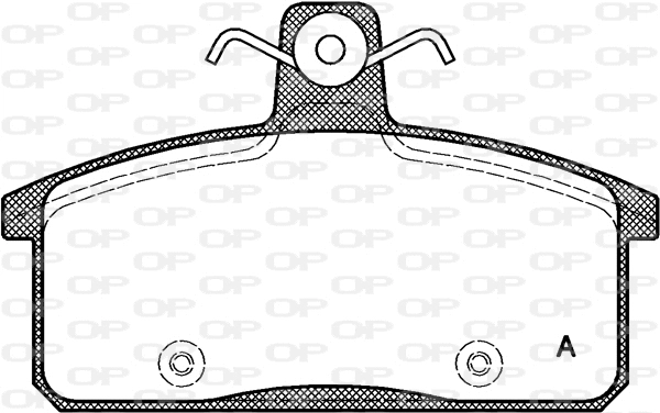 Kit de plaquettes de frein, frein à disque OPEN PARTS BPA0128.50