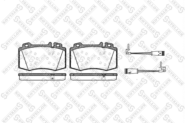 Kit de plaquettes de frein, frein à disque STELLOX 780 002B-SX