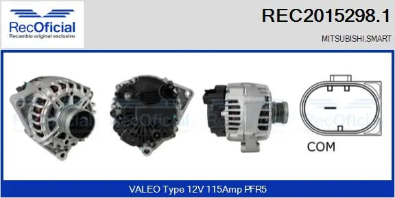 Alternateur RECOFICIAL REC2015298.1