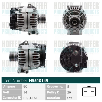 Alternateur HOFFER H5510149
