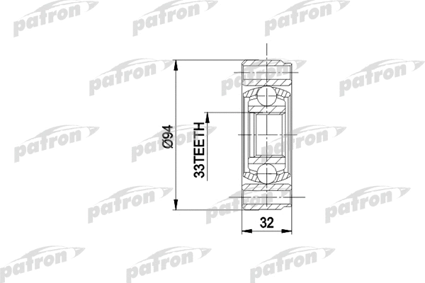 Jeu de joints, arbre de transmission PATRON PCV3004