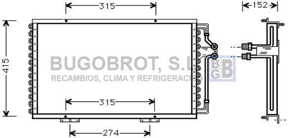 Condenseur, climatisation BUGOBROT 62-RT5214