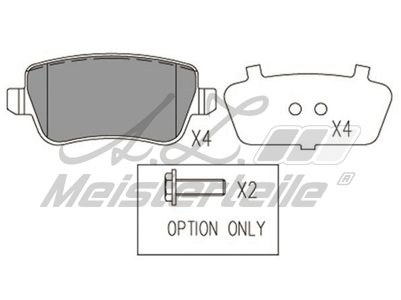 Kit de plaquettes de frein, frein à disque A.Z. Meisterteile AZMT-44-022-2187