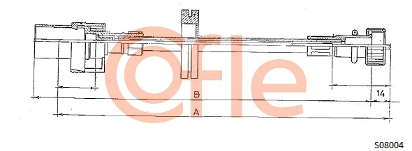 Câble flexible de commande de compteur COFLE S08004