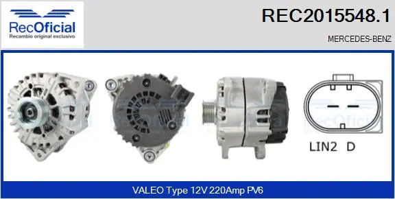 Alternateur RECOFICIAL REC2015548.1