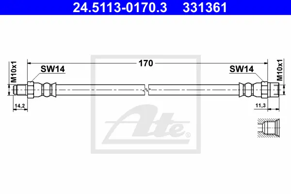 Flexible de frein ATE-APAC 24.5113-0170.3