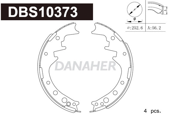 Jeu de mâchoires de frein DANAHER DBS10373