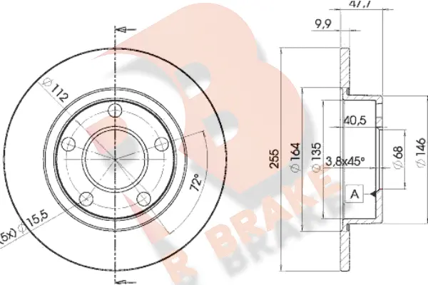 Disque de frein R BRAKE 78RBD24062