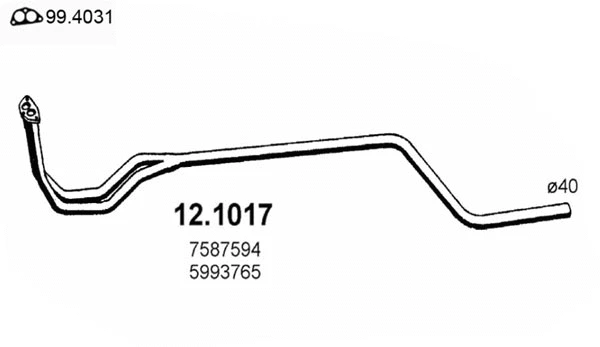 Tuyau d'échappement ASSO 12.1017