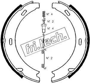 Jeu de mâchoires de frein, frein de stationnement fri.tech. 1052.121K