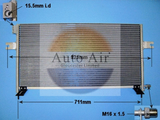 Condenseur, climatisation AUTO AIR GLOUCESTER 16-1113