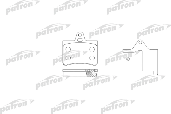 Kit de plaquettes de frein, frein à disque PATRON PBP1413