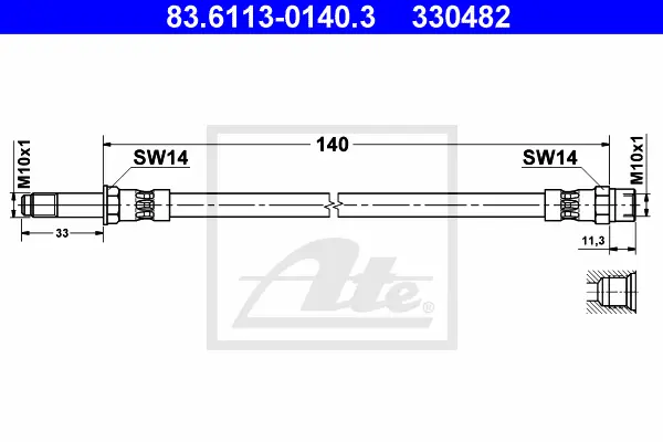 Flexible de frein ATE-APAC 83.6113-0140.3