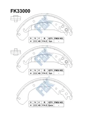 Jeu de mâchoires de frein FBK FK33000