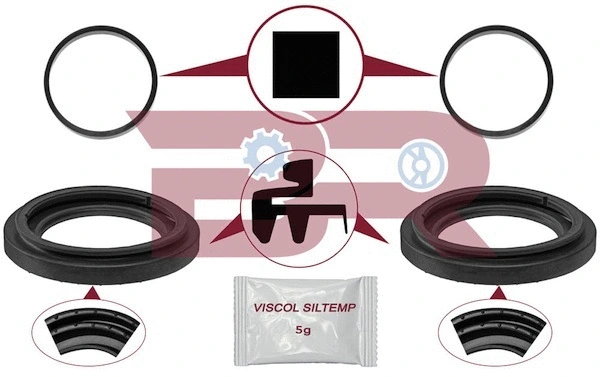 Kit de réparation, étrier de frein BOTTO RICAMBI BRFR5883