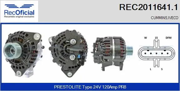 Alternateur RECOFICIAL REC2011641.1