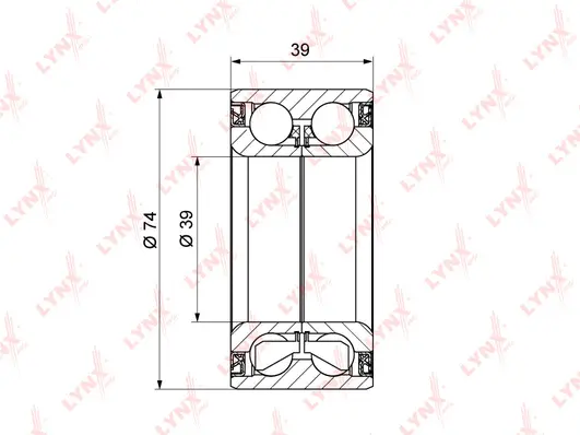 Kit de roulements de roue LYNXAUTO WB-1246