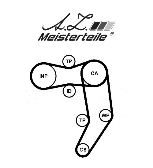 Kit de courroie crantée A.Z. Meisterteile AZMT-30-058-2181