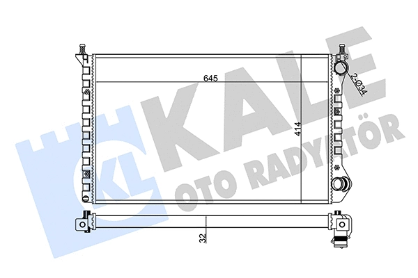 Radiateur, refroidissement du moteur KALE OTO RADYATÖR 355845