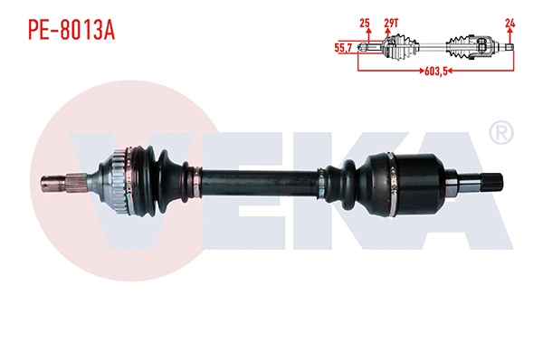 Arbre de transmission VEKA PE-8013A