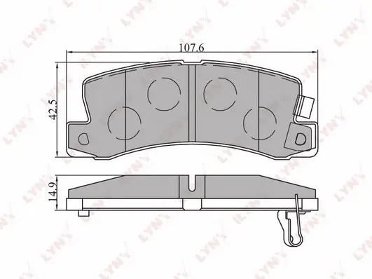Kit de plaquettes de frein, frein à disque LYNXAUTO BD-7521