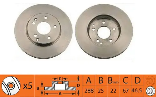 Disque de frein SB BR31125T
