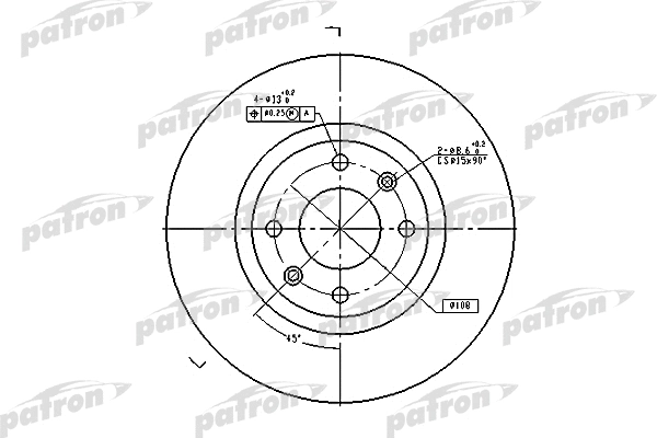 Disque de frein PATRON PBD4183