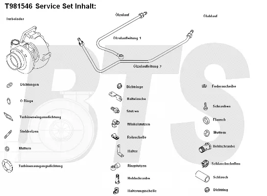 Turbocompresseur, suralimentation BTS Turbo T981546
