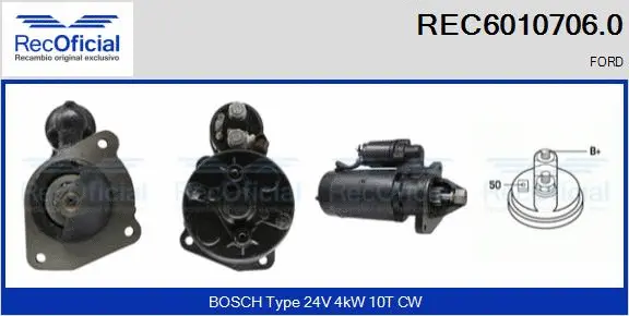 Démarreur RECOFICIAL REC6010706.0