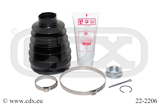 Jeu de joints-soufflets, arbre de commande CDX 22-2206