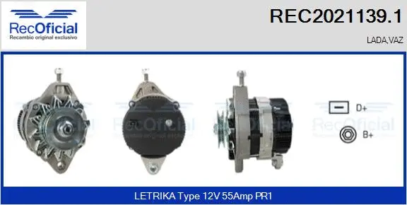 Alternateur RECOFICIAL REC2021139.1