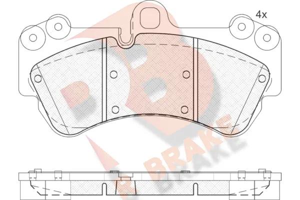 Kit de plaquettes de frein, frein à disque R BRAKE RB1620